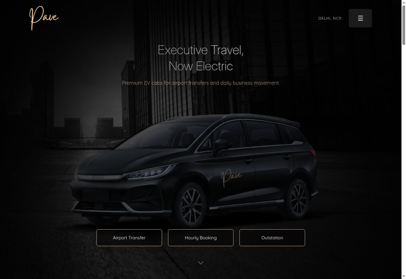 PAVE desktop website